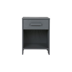 Table de chevet pin tiroir et niche RHAMANTUS