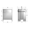 Table de chevet pin tiroir et niche RHAMANTUS - Woood DHK - 13
