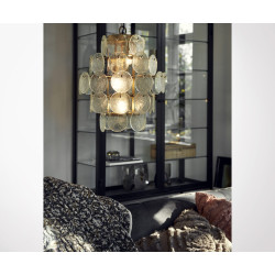 Suspension lustre verre et laiton VICCI - Nordal