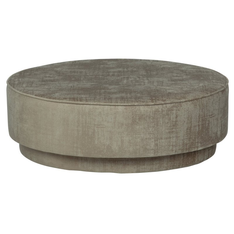 Pouf moderne rond en velours ABRIL