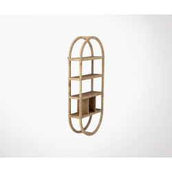 Etagère ronde en rotin style bohème ARIEL