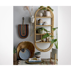 Etagère ronde en rotin style bohème ARIEL - Bloomingville