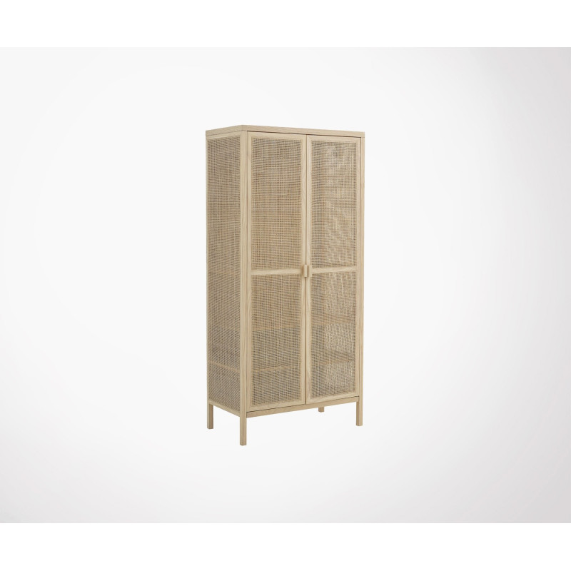 Grande armoire naturelle cannage BAYA - Bloomingville