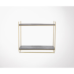 Etagère design métal doré et bois JULIE - Bloomingville
