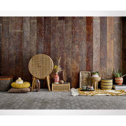 Armoire ronde rotin style bohème ethnique LOCA - Bloomingville
