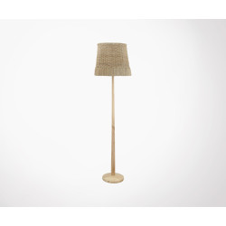 Lampadaire en rotin style bohème YARA