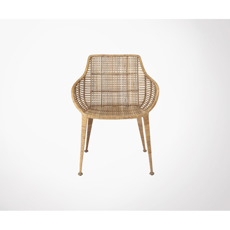 Chaise rotin lounge style bohème ZATA - Bloomingville