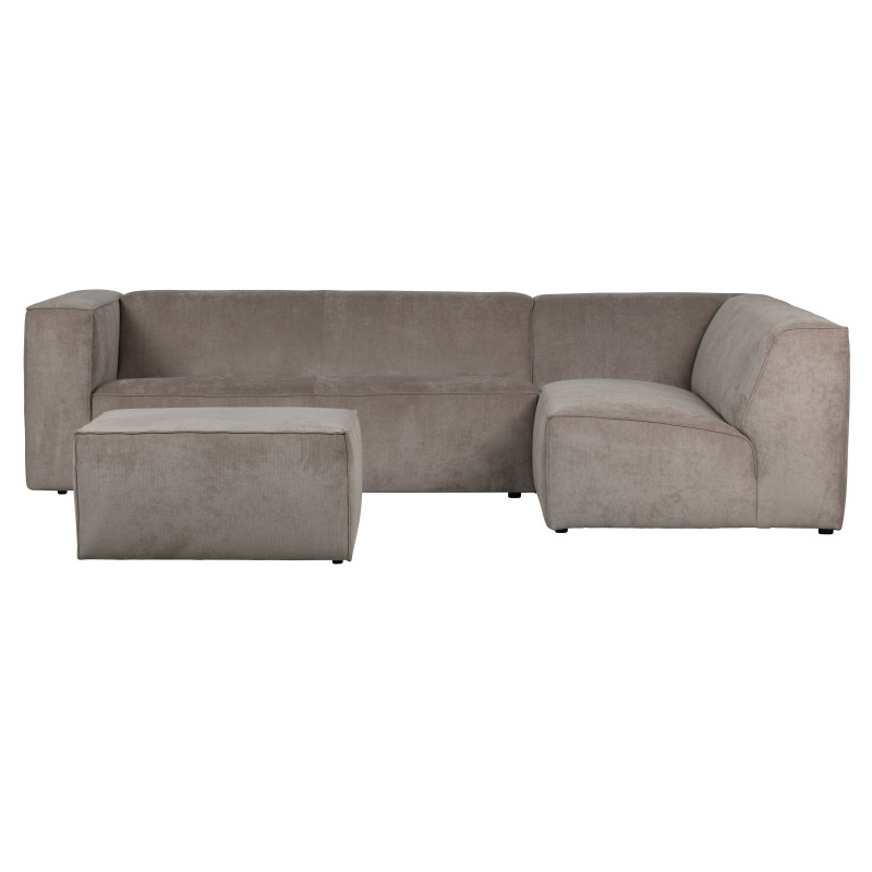 Pouf rectangulaire côtelé SIMONE