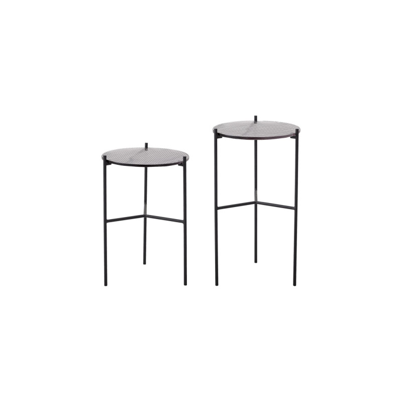 Lot de 2 tables d'appoint verre CELIA - Bloomingville
