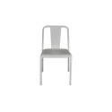 Chaise de café empilable métal brillant PAULIN