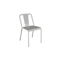 Chaise de café empilable métal brillant PAULIN