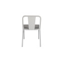 Chaise de café empilable métal brillant PAULIN
