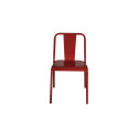 Chaise de café empilable métal brillant PAULIN
