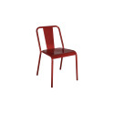 Chaise de café empilable métal brillant PAULIN