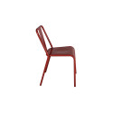 Chaise de café empilable métal brillant PAULIN
