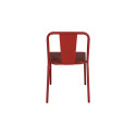 Chaise de café empilable métal brillant PAULIN