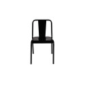 Chaise de café empilable métal brillant PAULIN
