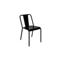 Chaise de café empilable métal brillant PAULIN
