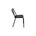 Chaise de café empilable métal brillant PAULIN