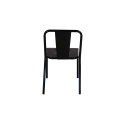 Chaise de café empilable métal brillant PAULIN