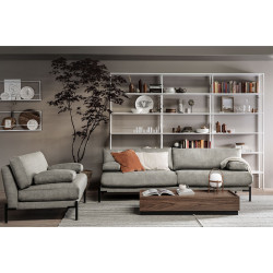 Petit canapé moderne 2 places tissu NOVA