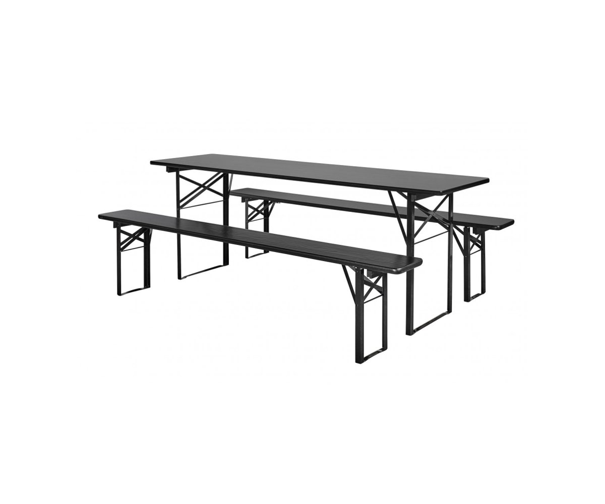 Table De Jardin Avec Bancs Bois Moderne 8 10 Personnes Solu Nordal