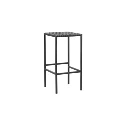 Tabouret de bar assise cuir pied métal SURO
