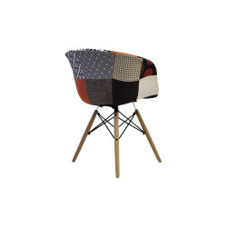 Fauteuil Rembourré Patchwork RAY - Couleurs au choix