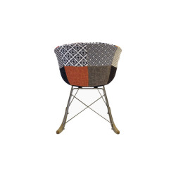 Chaise à bascule rembourrée patchwork RAY - Couleurs au choix