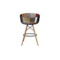 Tabouret de bar scandinave assise rembourrée MOND - Patchwork