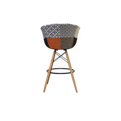 Tabouret de bar scandinave assise rembourrée MOND - Patchwork