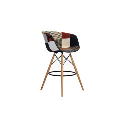 Tabouret tissu patchwork scandinave MOND