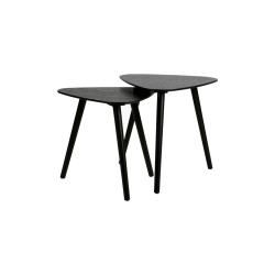 Tables gigognes bois noir style scandinave NILA