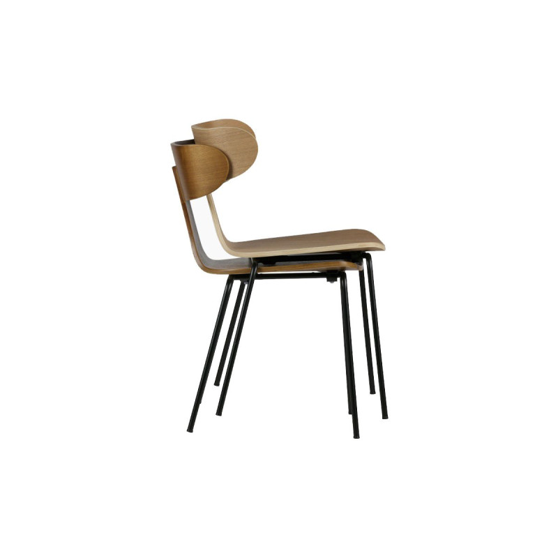 Chaise salle à manger rétro bois métal FORM