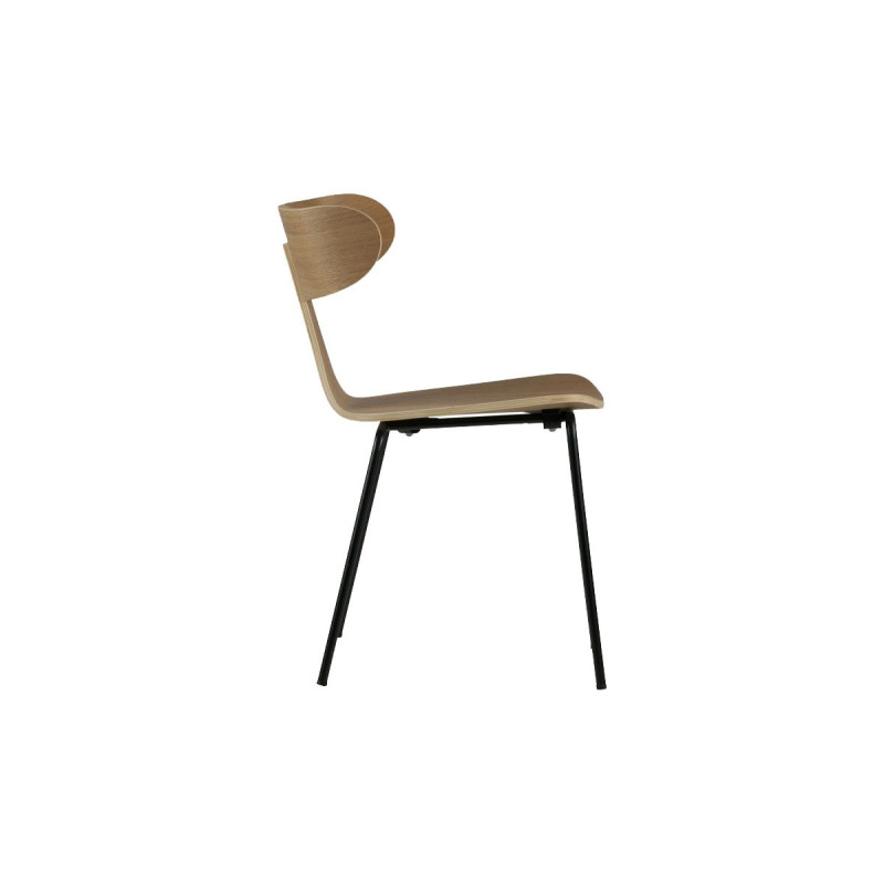 Chaise salle à manger rétro bois métal FORM