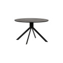 Table à manger ronde design 120cm bois noir SIDE - Woood