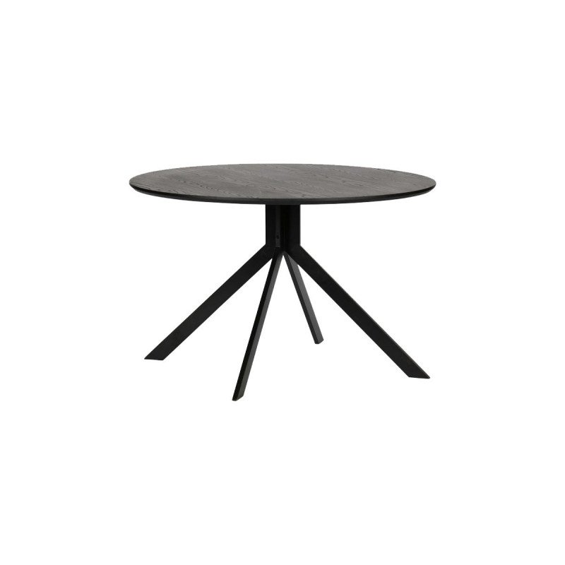 Table à manger ronde design 120cm bois noir SIDE - Woood