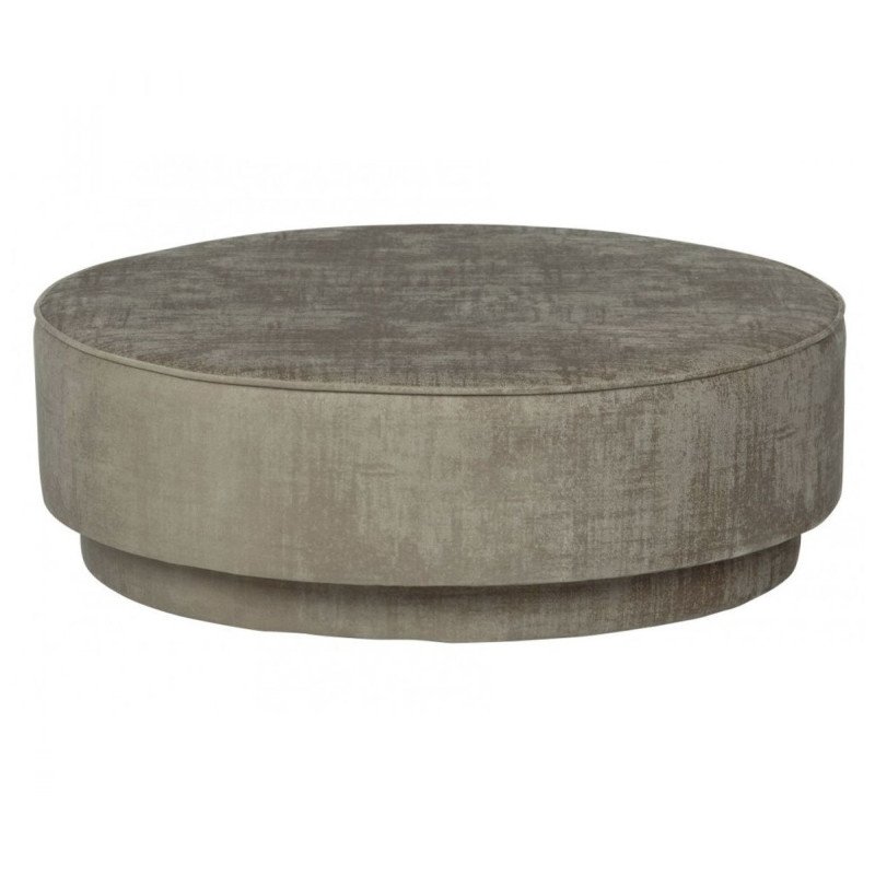 Pouf moderne rond en velours ABRIL