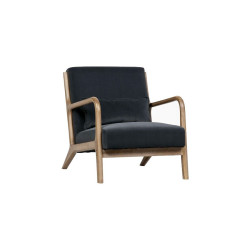 Fauteuil lounge velours MARK