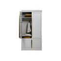 Grande armoire bois massif et laiton CLOUD - BePureHome