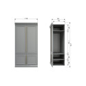 Grande armoire bois massif et laiton CLOUD - BePureHome