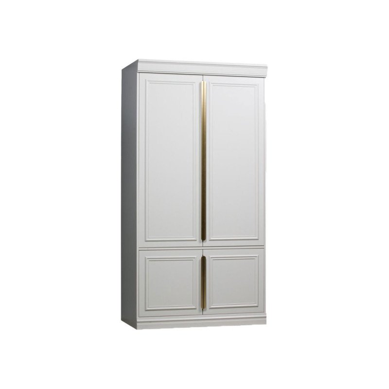 Grande armoire bois massif et laiton CLOUD - BePureHome