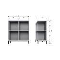 Petite bibliothèque design bois 81cm LOWA