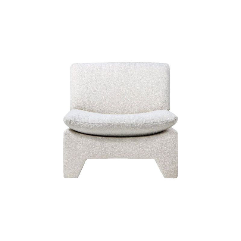 Fauteuil lounge douillet style rétro avec coussin - LAMIO