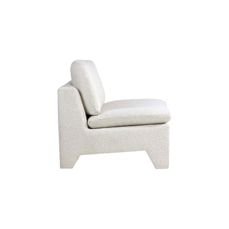 Fauteuil lounge douillet style rétro avec coussin - LAMIO