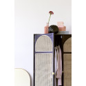 Armoire vintage bois noir portes cannage BACKIN - HK Living