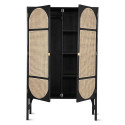 Armoire vintage bois noir portes cannage BACKIN - HK Living