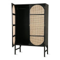 Armoire vintage bois noir portes cannage BACKIN - HK Living