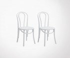 Lot 2 chaises design bois BISTRO - Nordal