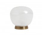 Lampe de table sphere verre blanc laiton ADELINA - Nordal